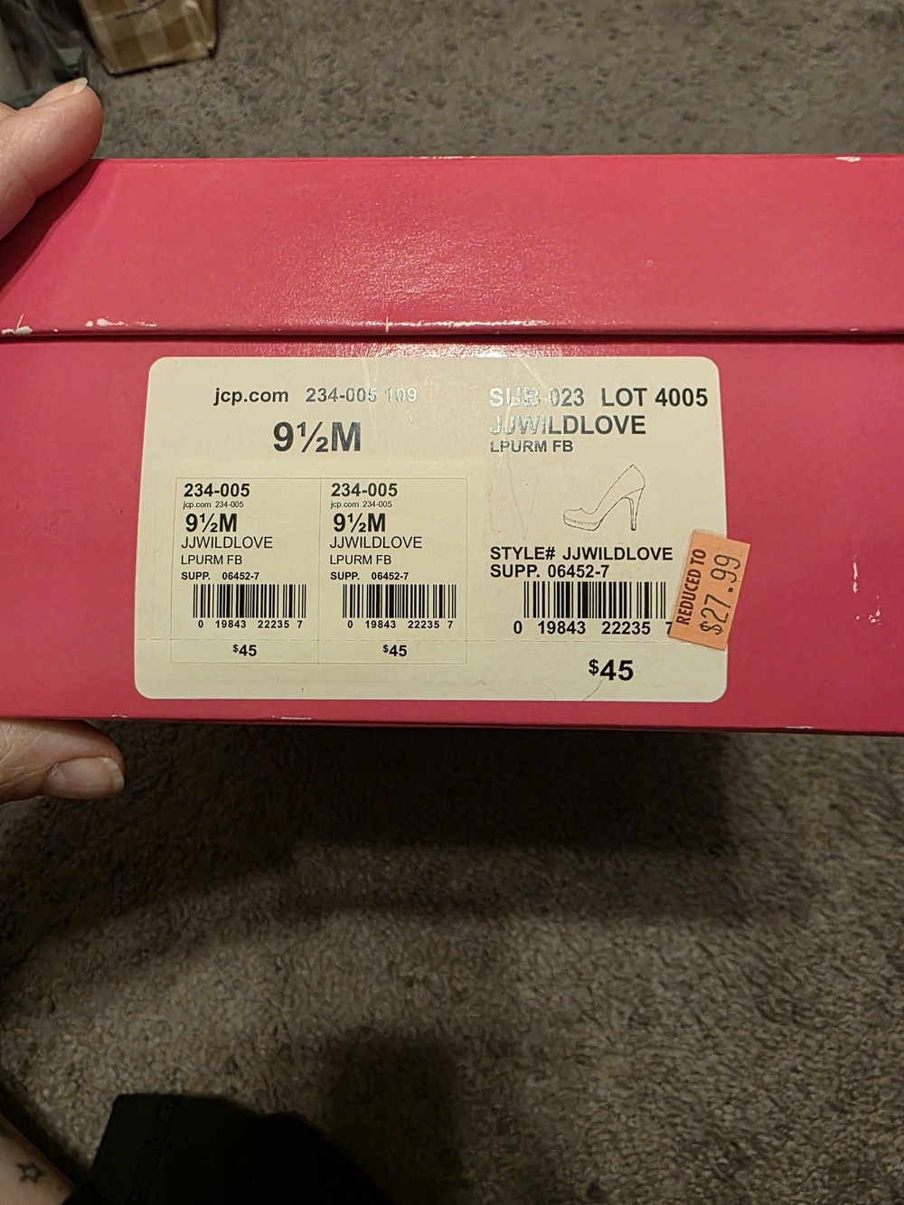 Jjwildlove Pink Shoe Box by